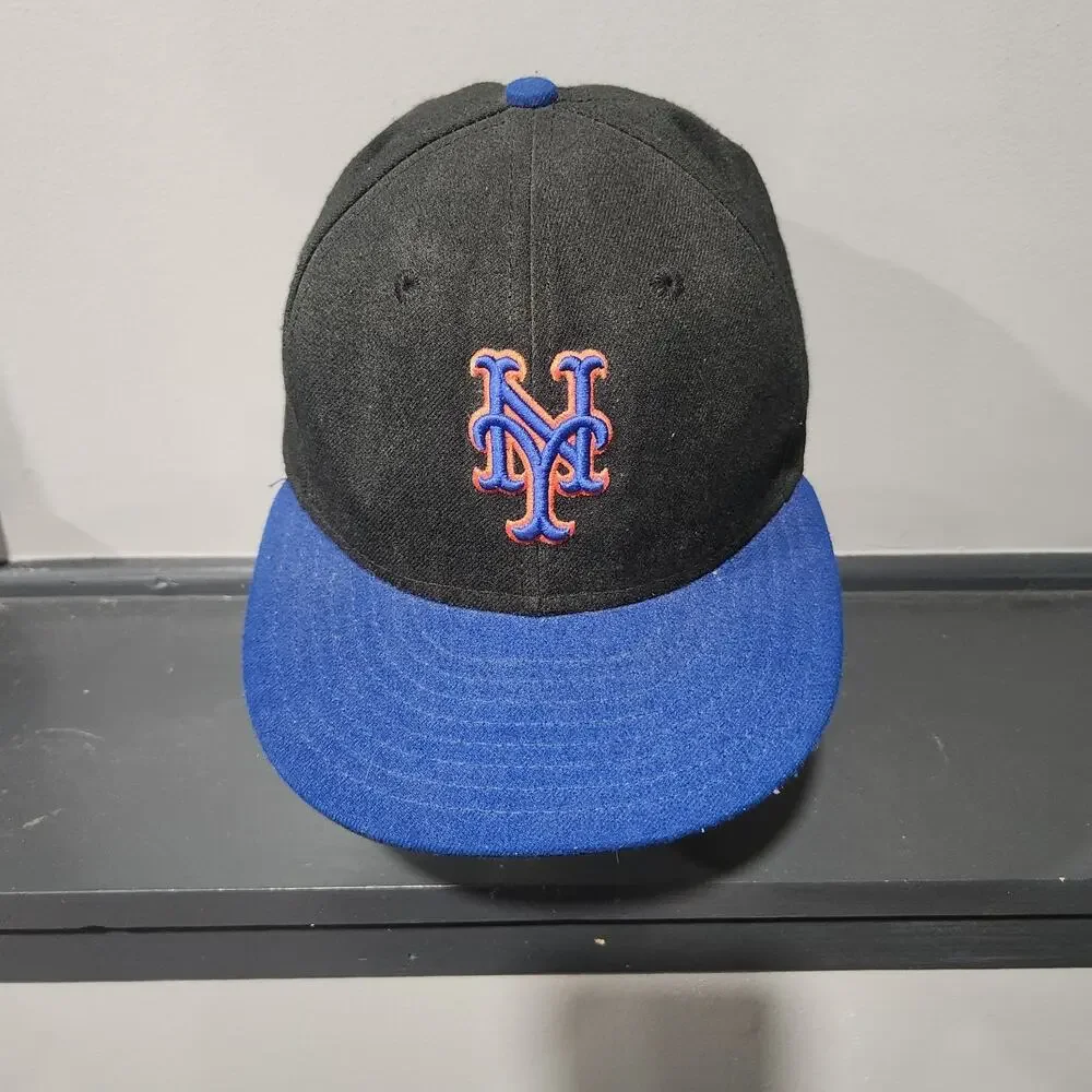 VTG New‎ York Mets New Era 59Fifty 5950 Mens 7 1/4 Fitted MLB Baseball Hat Cap